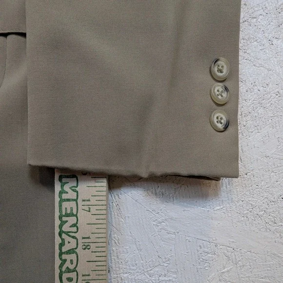 Austin Reed Regent Street Tan Suit - M Beige Blazer Pants READ‎ - Picture 3 of 9